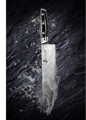 Image of TUO Chef Knife - Kitchen Knives 10-Inch High Carbon Stainless Steel - Pro Chef Vegetable Meat Knife with G10 Full Tang Handle - Black Hawk S Knives Including Gift Bo