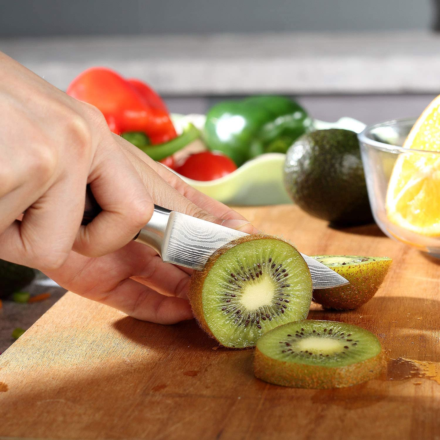 Paring Knife - PAUDIN 3.5 Inch Kitchen Knife N8 German High Carbon Stainless Steel Knife, Fruit and Vegetable Cutting Chopping Carving Knives