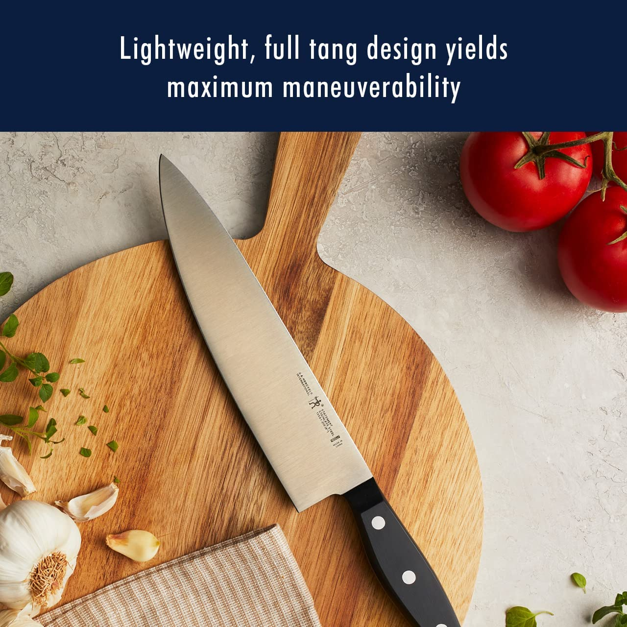 HENCKELS Statement 12-Pc Kitchen Knife Set with Block, Chef’S Knife, Steak Knife Set, Bread Knife, Kitchen Knife Sharpener, Light Brown