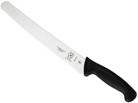Image of Mercer Culinary M23210 Millennia 10-Inch Wide Wavy Edge Bread Knife, Black
