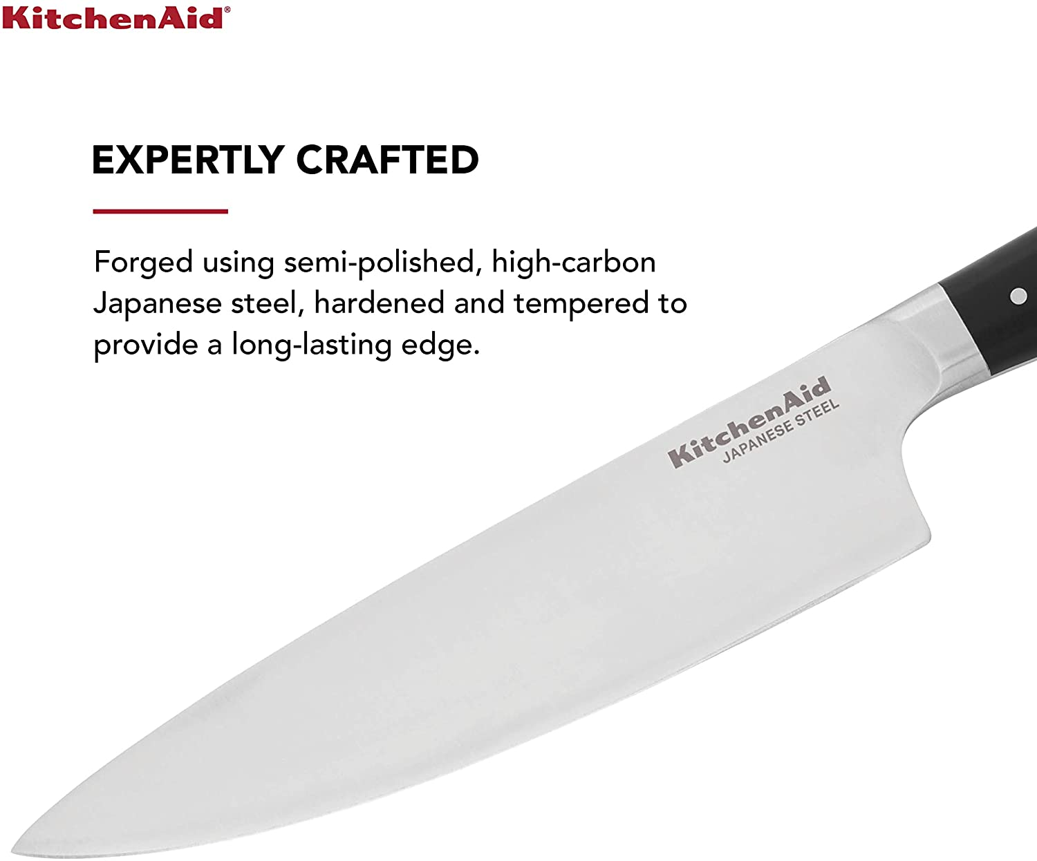 Kitchenaid Gourmet Forged Chef Knife, 8-Inch, Black
