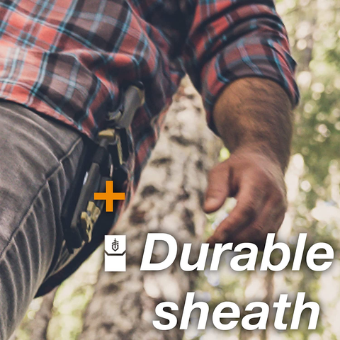 Image of Gerber Gear Ultimate Knife, Tactical Knife with Fire Starter, Sharpener, and Knife Sheath, 4.75” Blade (31-003941)