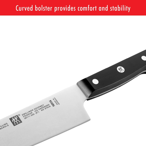 Image of ZWILLING Gourmet 8-Inch Chef’S Knife, Kitchen Knife, Black, Stainless Steel