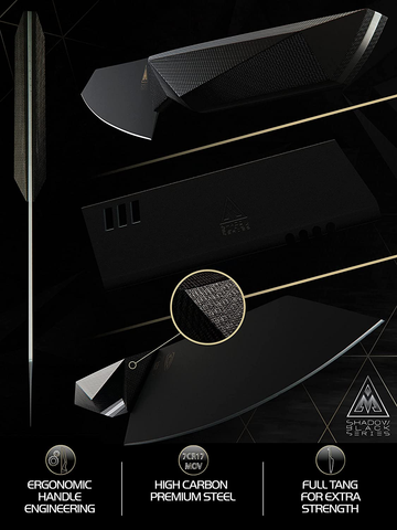 Image of DALSTRONG Chef Knife - 6 Inch - Shadow Black Series - Black Titanium Nitride Coated - Razor Sharp Kitchen Knife - High Carbon 7CR17MOV-X Vacuum Treated Steel - Sheath - NSF Certified