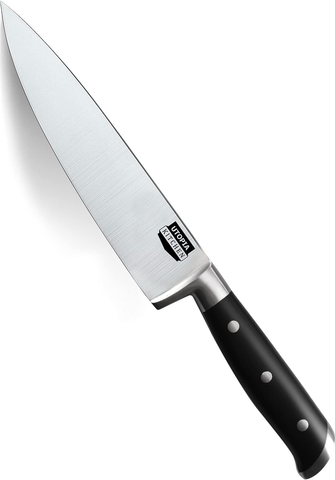 Image of Utopia Kitchen Chef Knife Cooking Knife Carbon Stainless Steel Kitchen Knife with Sheath and Ergonomic Handle - Chopping Knife for Professional Use (8 Inch)