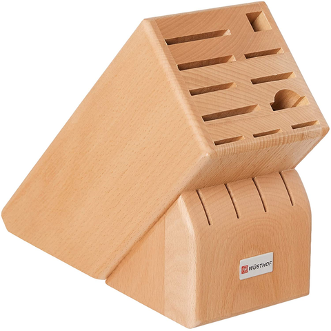 Image of Wüsthof Gourmet Knife Block Set, One Size, Beechwood Block, Stainless Knives