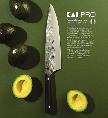 Image of Kai Knife Kitchen Knives, NSF Certified Japanese Cutlery, Full Tang Handle Construction, from the Makers of Shun