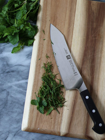 Image of ZWILLING Pro 7-Inch Rocking Santoku Knife, 7'', Black/Stainless Steel