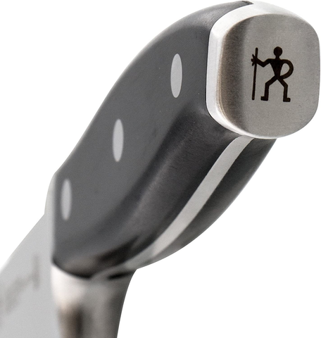 Image of HENCKELS Forged Premio Hollow Edge Santoku Knife, 5 Inch, Black/Stainless Steel