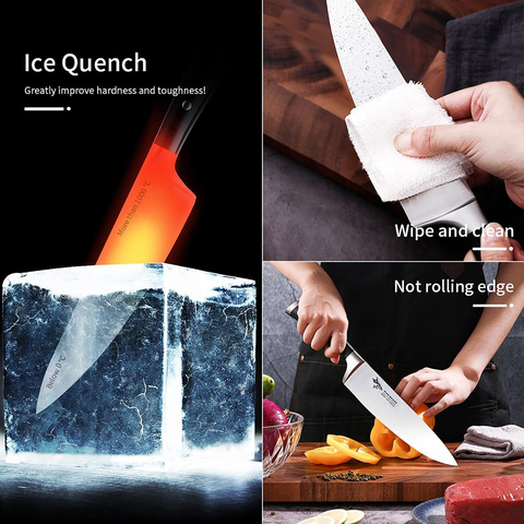 Image of MAD SHARK Chef Knife 8 Inch, Professional Sharp Kitchen Knife, High Carbon German Stainless Steel Chef'S Knives for Cooking, Chopping Knife with Ergonomic Handle and Gift Box for Family & Restaurant