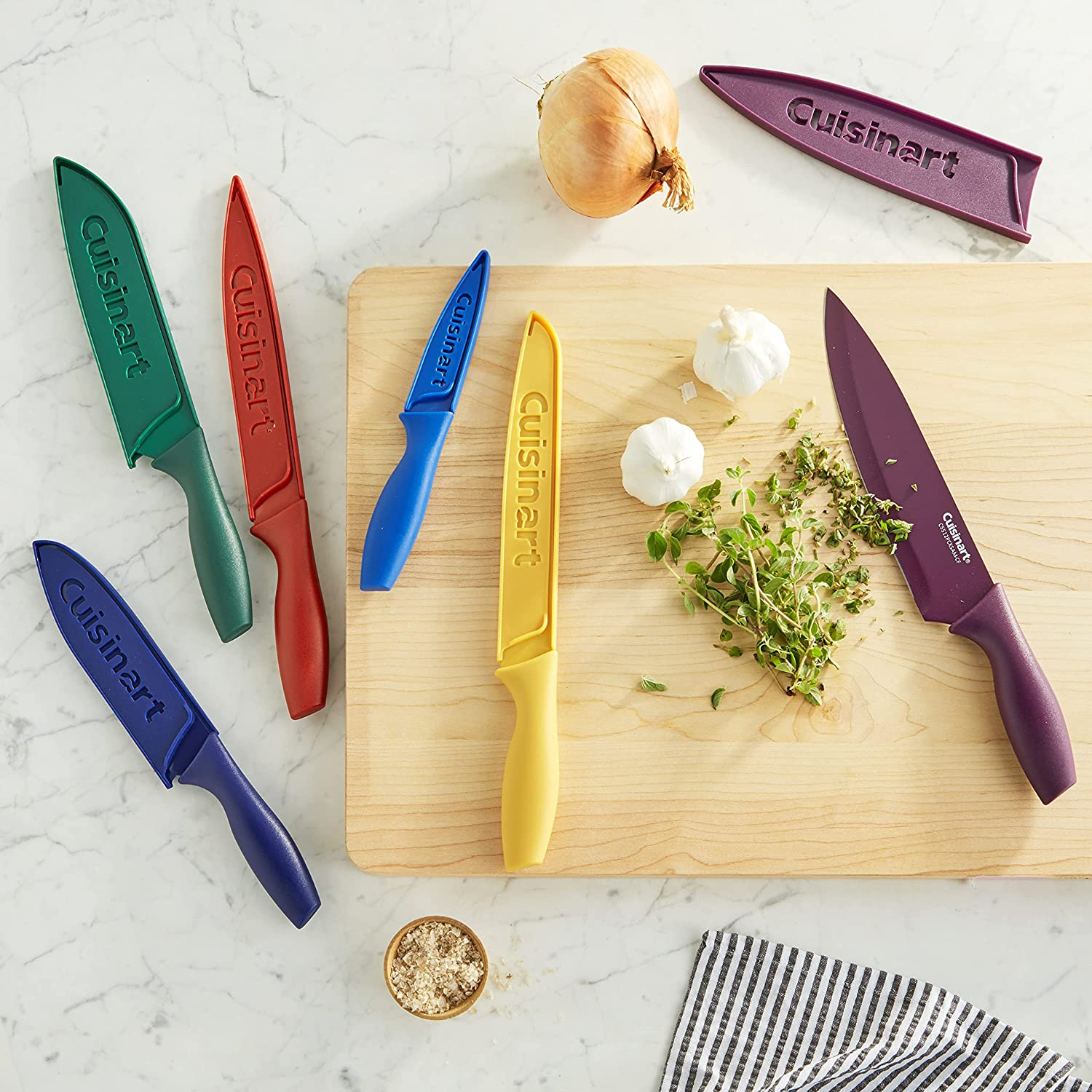 Cuisinart C55-12PCKSAM Color Blade Guards (6 Knives and 6 Covers) 12-Piece Knife Set, Jewel