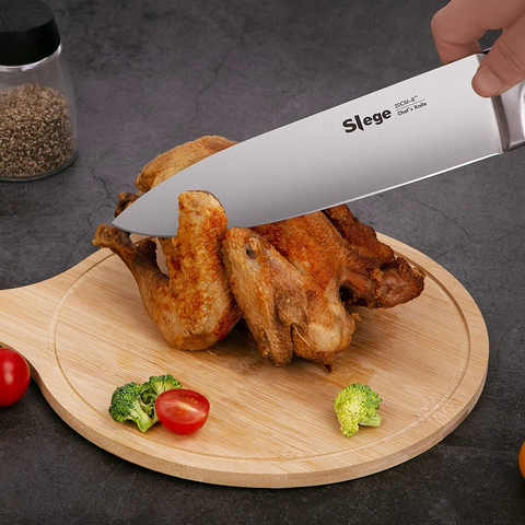 Image of Knife Set, 15 Pcs Kitchen Knife Set with Built-In Sharpener, Stainless Steel Knife Block Set, Professional Chef Knife Set for Kitchen
