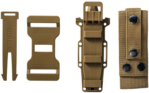 Image of GERBER Strongarm Fixed Blade Knife with Serrated Edge - Coyote Brown