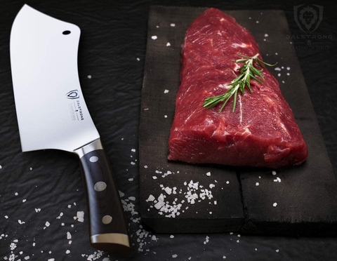 Image of DALSTRONG - Chef & Cleaver Hybrid Knife - 12" Extra-Large - "The 'Crixus" - Gladiator Series - German HC Steel - G10 Handle - W/Sheath - NSF Certified