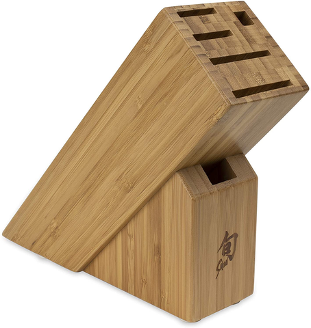 Image of Shun Premier Grey Knife Block Set, 5 Piece Starter Set, Includes Chef, Utility, and Paring Knives, Honing Steel, Wood Block