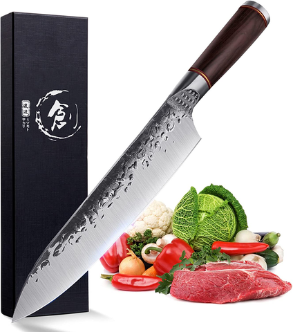 Image of Chef Knife 8 Inch Professional Kitchen Knives High Carbon Steel Japanese Chef'S Knife Meat and Vegetable Cooking Knife for Home Restaurant