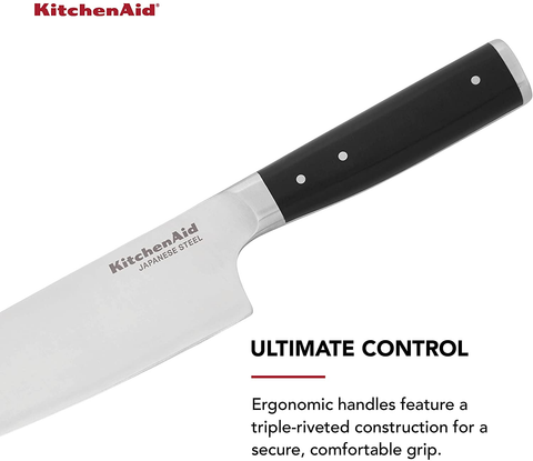 Image of Kitchenaid Gourmet Forged Chef Knife, 8-Inch, Black