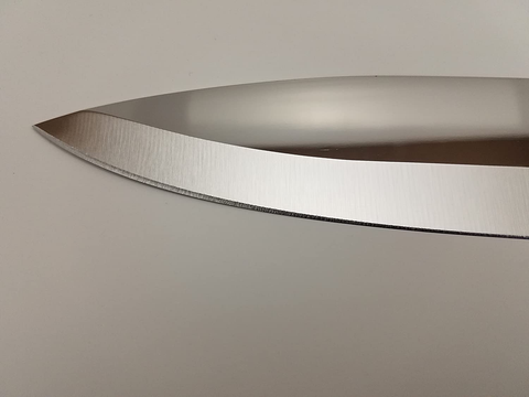 Image of Model 1728 CUTCO White (Pearl) Petite Chef Knife in Factory-Sealed Plastic Bag. 7.75” High Carbon Stainless Blade and 5.5” Handle.