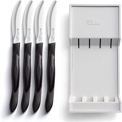 Image of CUTCO Set of 4 Steak/Table Knives #1759 - Classic Black