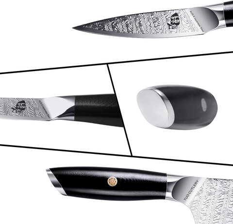 Image of TUO Paring Knife - 3.5 Inch Small Kitchen Knife Peeling Knife for Fruit and Veggie, AUS-8 Japanese Stainless Steel with Ergonomic G10 Handle, Falcon S Series with Gift Box