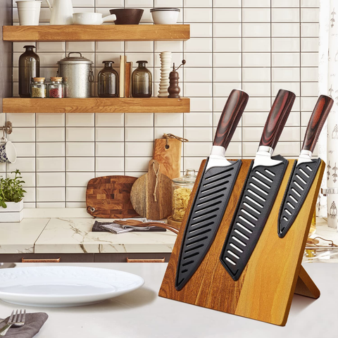 Image of Professional Kitchen Knives High Carbon Stainless Steel Chef Knife Set,3Pcs Ultra Sharp Japanese Knife with Sheath,Ergonomic Pakkawood Handle Elegant Gift Box for Home or Restaurant