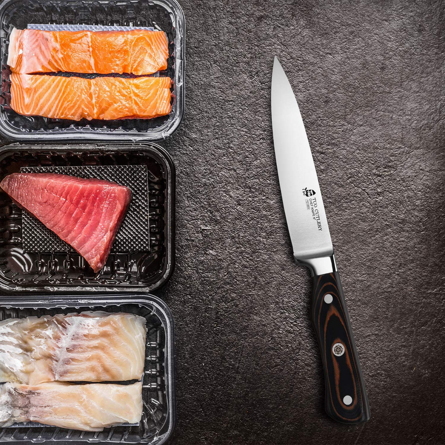 TUO Chef Knife 6 Inch-Cook'S Knife Professional Kitchen Knife-German Stainless Steel Gyuto Knife-G10 Ergonomic Handle with Gift Box-Legacy Series