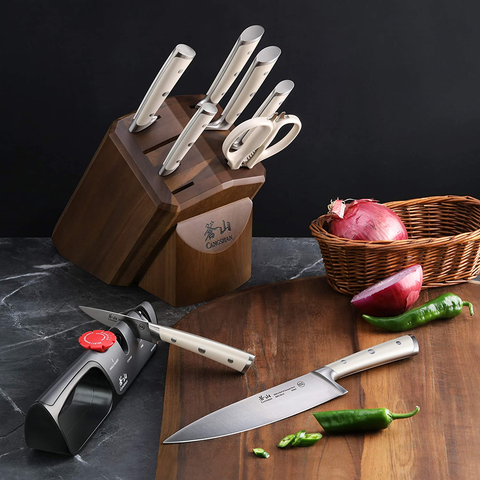 Image of Cangshan H1 Series 1026153 German Steel Forged 10-Piece Knife Block Set