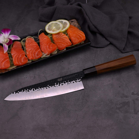 Image of 8 Inch Chef Knife by Findking-Dynasty Series-3 Layer 9CR18MOV Clad Steel W/Octagon Handle Gyuto Knife