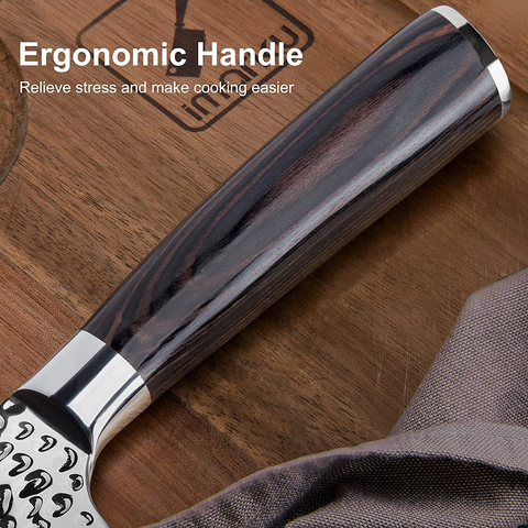 Image of Chef Knife, Imarku 8 Inch Kitchen Knife Premium Sharp Cooking Knife HC German Stainless Steel Japanese Knife for Home Kitchen and Restaurant, Hand-Hammered, Ergonomic Handle, Gift Box