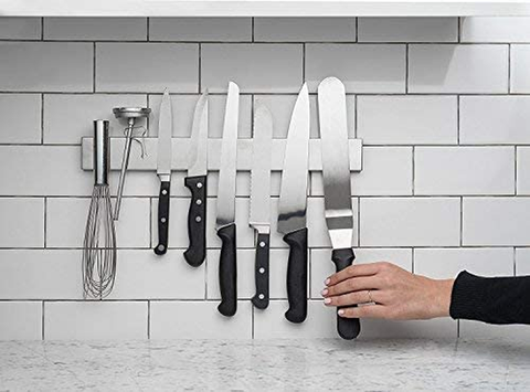 Image of Modern Innovations 16 Inch Stainless Steel Magnetic Knife Bar - Use as Knife Holder, Knife Rack, Knife Strip, Kitchen Utensil Holder and Tool Holder