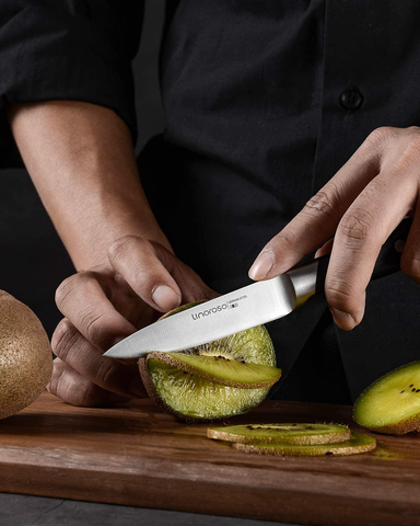 Image of Linoroso Paring Knife 3.5 Inch Small Kitchen Knife with Elegant Gift Box, Sharp Forged German Carbon Stainless Steel Fruit Knife, Full Tang, Ergonomic Handle-Classic Series