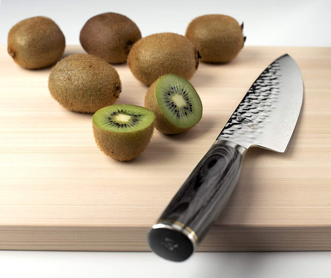 Image of Shun Premier Grey Chef Knife, 8 Inch VG-MAX Steel Blade, Cutlery Handcrafted in Japan