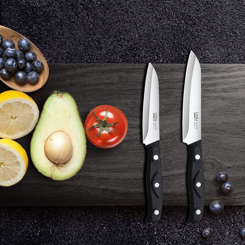 Image of 2PCS Paring Knife - Little Cook Paring Knife Set - Ultra Sharp Kitchen Knife - Fruit Knife - German Stainless Steel - ABS Handle