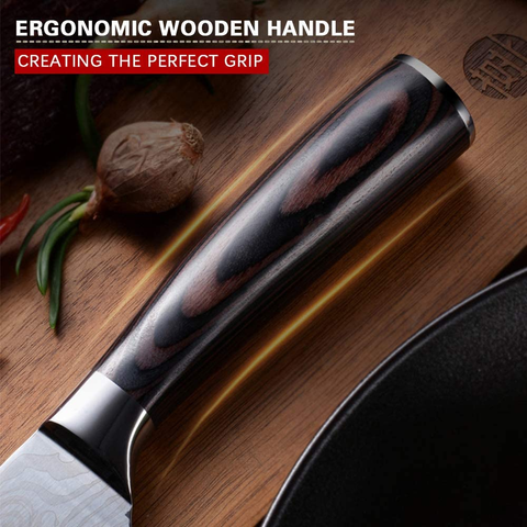 Image of Professional Chef Knife, 8 Inch Pro Kitchen Knife, German High Carbon Stainless Steel Knife with Ergonomic Handle