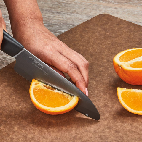 Image of Kyocera Revolution Ceramic Knife Set, Sizes: 6", 5.5", 4.5", 3", Black Handle W/Black Blades