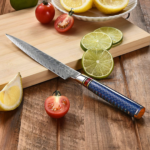 Image of WEKIT Chef Knife 6 Inch Damascus Chefs Knife Japanese VG10 Kitchen Knife Sharpest 67-Layer High Carbon Stainless Steel Knife, Pro Cooking Knife, Meat Cutting Gyuto Chef Knife with Sheath