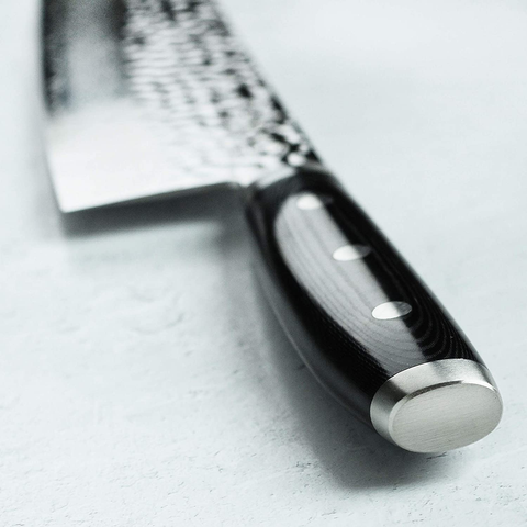 Image of Enso HD 7" Bunka Knife - Made in Japan - VG10 Hammered Damascus Stainless Steel