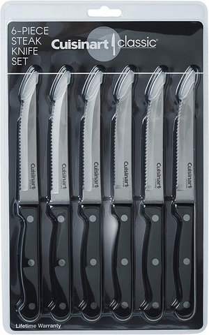 Image of Cuisinart C77TR-6PSK Triple Rivet Collection 6-Piece Steak Knife Set, Black