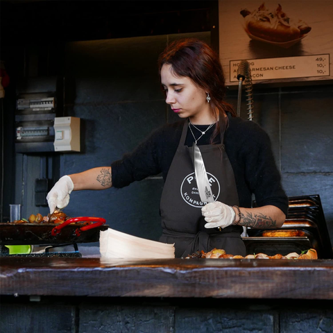 Image of KUMA Professional Damascus Knife - 8 Inch Japanese Chef Knife, AUS10 Core - Corrosion and Stain Resistant - G10 Handle & Sheath Made of Hardened Carbon Steel