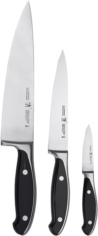 Image of HENCKELS - 16021-000 HENCKELS Forged Synergy Starter Knife Set, 3-Piece, Black/Stainless Steel
