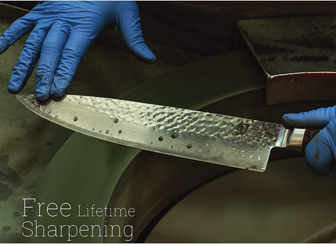Image of Shun Classic Blonde 8” Chef'S Knife, Blonde Pakkawood Handle, Full Tang VG-MAX Blade