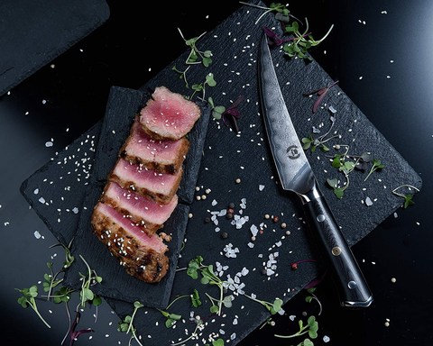 Image of Boning / Fillet Knife: Professional Japanese 6 Inch Razor Sharp AUS10 Premium High Carbon 67 Layer Damascus Stainless Super Steel Full Tang Chef’S Knives W/ G-10 Handle by Regalia Knives