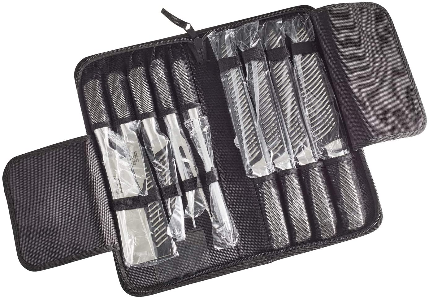 Ross Henery Professional Knives, Eclipse Premium Stainless Steel 9 Piece Chefs / Kitchen Knife Set in Carry Case