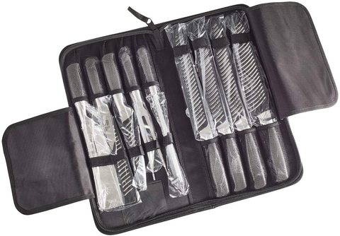 Image of Ross Henery Professional Knives, Eclipse Premium Stainless Steel 9 Piece Chefs / Kitchen Knife Set in Carry Case
