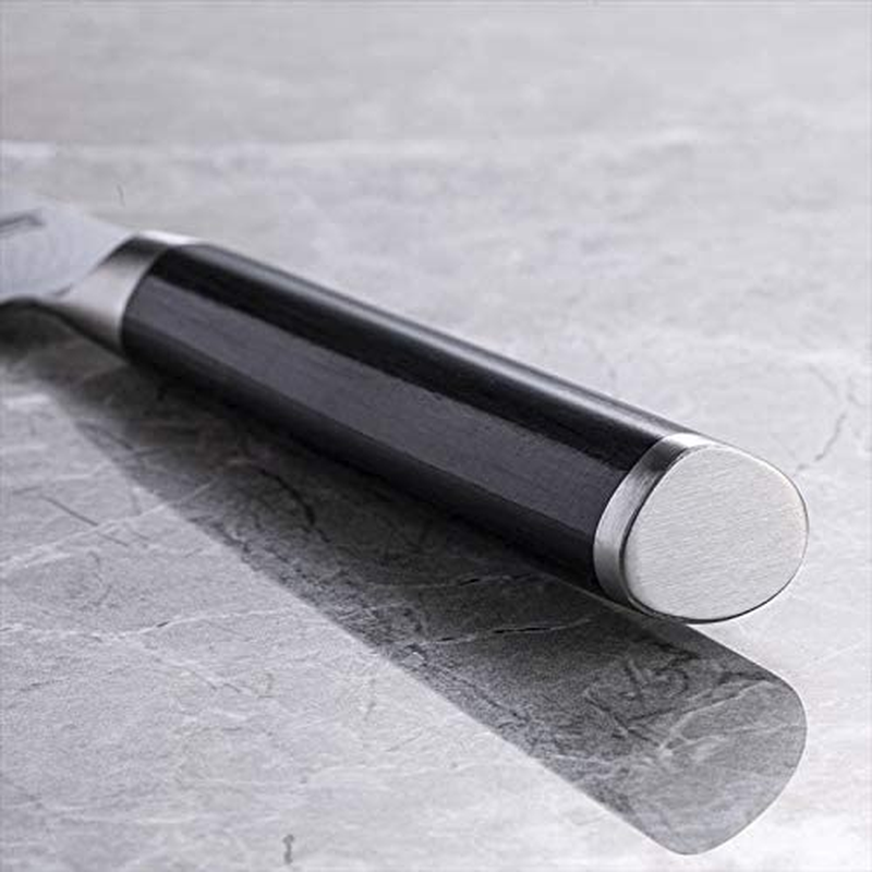 Shun Classic 8” Chef’S Knife with VG-MAX Cutting Core and Ebony Pakkawood Handle; All-Purpose Blade for a Full Range of Cutting Tasks with Curved Blade for Easy Cuts; Cutlery Handcrafted in Japan