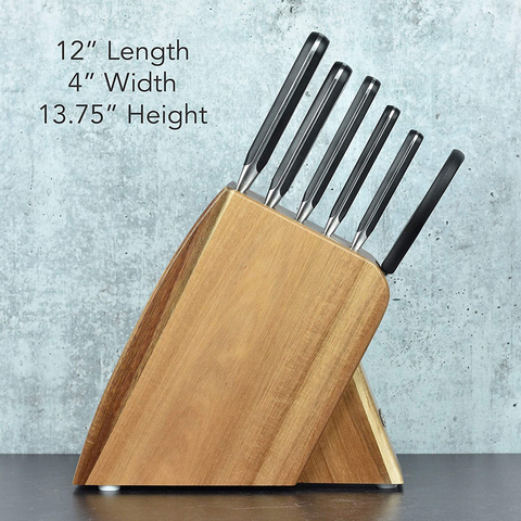 Image of Wusthof Classic 7 Piece Slim Knife Set with Acacia Block