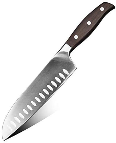 Image of Cubikook Forged Santoku Knife 7 Inch, German High Carbon Stainless Steel Blade, Full Tang, Rosewood Handle, Magnet Luxury Box