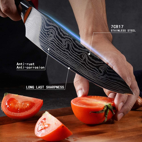 Image of Professional Chef Knife, 8 Inch Pro Kitchen Knife, German High Carbon Stainless Steel Knife with Ergonomic Handle