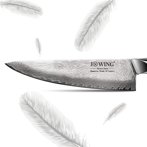 Image of 8 Inch Ultra Sharp Phoenix Series Damascus Chef Knife with G10 Full Tang Handle, Professional Handmade 67 Layers Damascus Steel VG-10 Core Gyutou Kitchen Knife