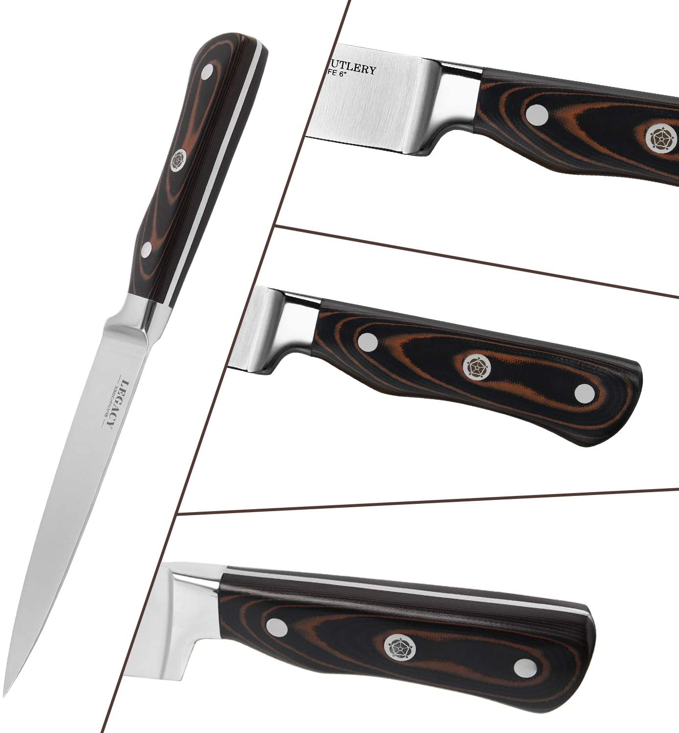 TUO Chef Knife 6 Inch-Cook'S Knife Professional Kitchen Knife-German Stainless Steel Gyuto Knife-G10 Ergonomic Handle with Gift Box-Legacy Series
